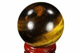 Polished Tiger's Eye Sphere - South Africa #116063-1